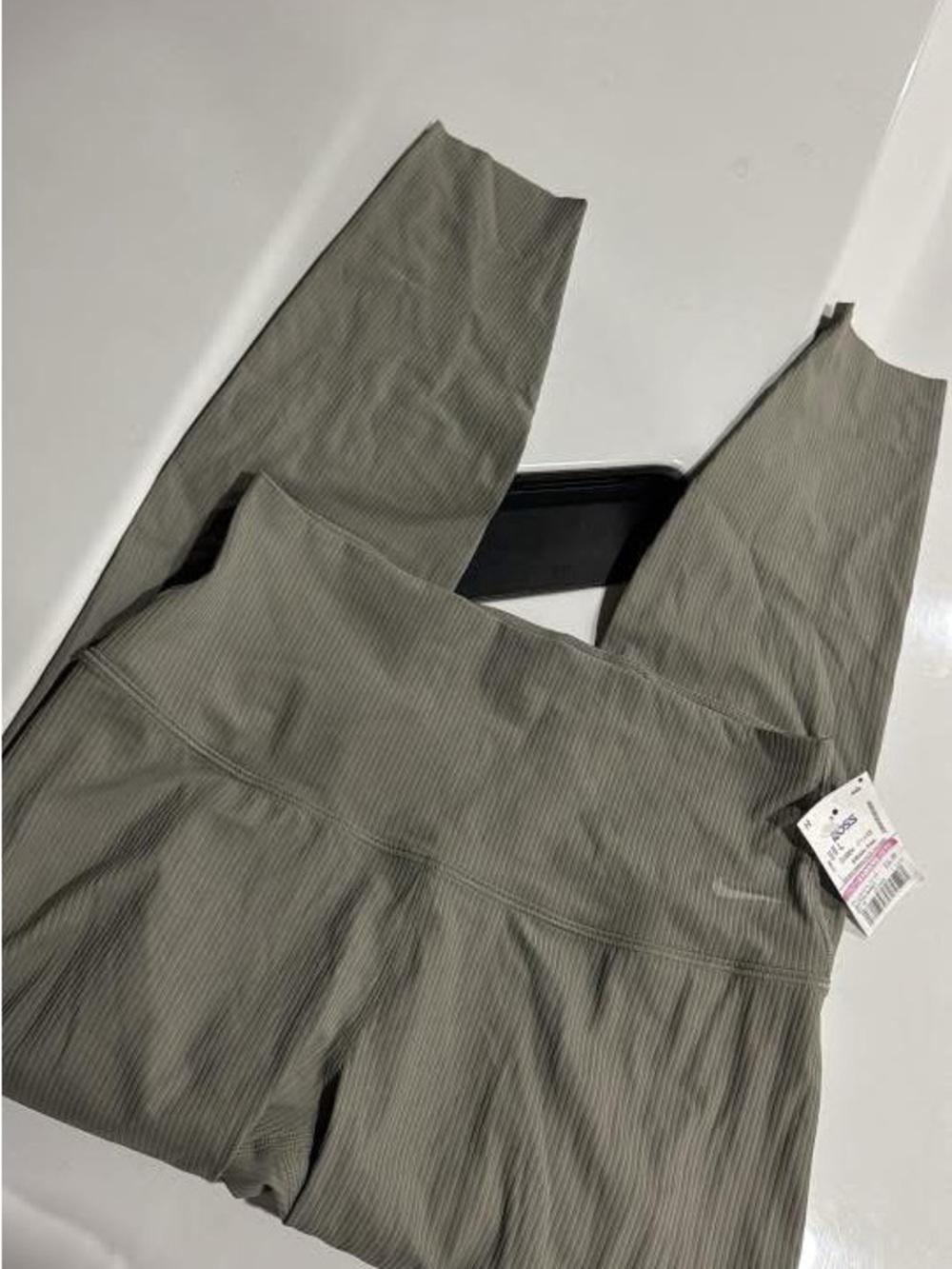 Nike Olive Green Ribbed Leggings